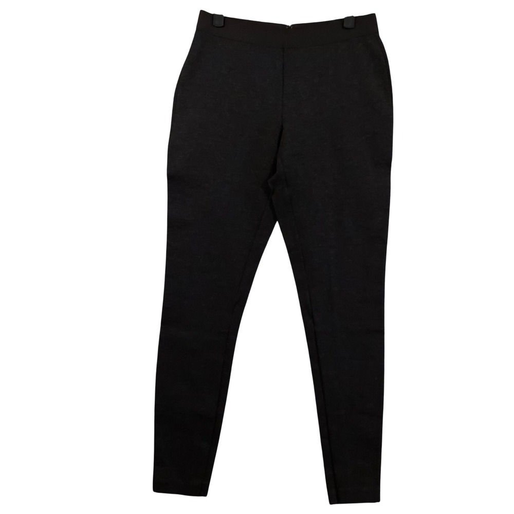 J.Crew Pixie Pants Women 6R Black High Rise Back Zip Slim Leg Stretch Knit